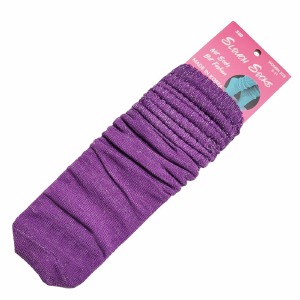 SGB Slouch Socks - Silver Glitter - Purple