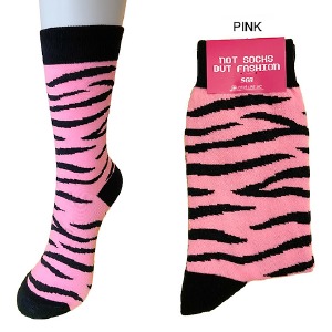 SGB Socks - Zebra Print - Light Pink