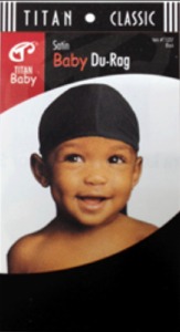 Titan Satin Baby Durag Black #11207