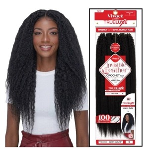 TrueLuxe Invisible Feather Crochet - Kinky Curl 18 Inch - # 1