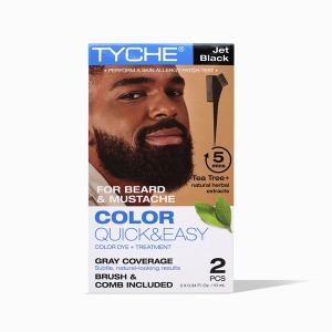 Tyche Color Quick & Easy for Beard & Mustache #HLBS01 - JET BLACK