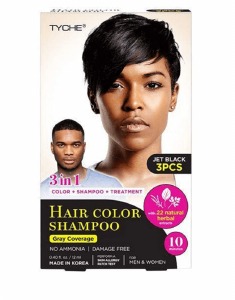 Tyche Hair Color Shampoo Jet Black #HLSM01