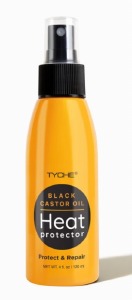 Tyche Heat Protector Black Castor Oil Spray 4oz #TH-4.1