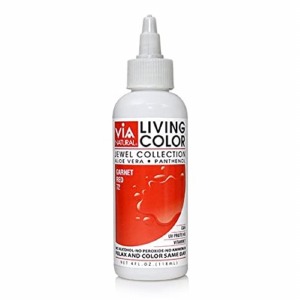 Via Natural Living Colors Semi Permanent Hair Color 2oz #72 - Garnet Red 2oz