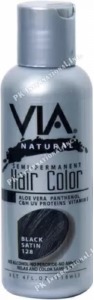 Via Natural Semi-Permanent Hair Color Black Satin #128 4oz