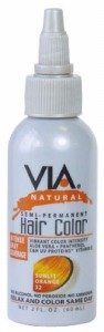 Via Natural Semi Permanent Hair Color with Aloe Vera #32 - Sunlit Orange 2oz