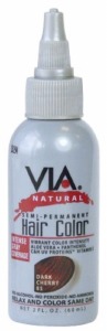 Via Natural Semi Permanent Hair Color 2oz #85 - Dark Cherry