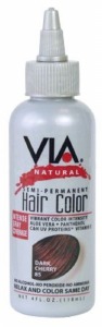 Via Natural Semi Permanent Hair Color with Aloe Vera #85 - Dark Cherry 4oz