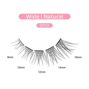 Additional picture of DIY Cluster Lashes Wide I Natural #DIY01 - 70pcs