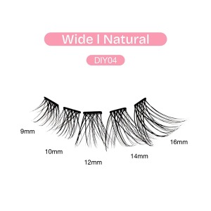 Additional picture of DIY Cluster Lashes Wide I Natural #DIY04 - 77pcs