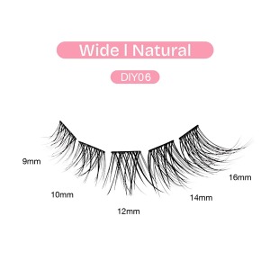 Additional picture of DIY Cluster Lashes Wide I Natural #DIY06 - 70pcs