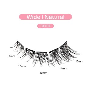 Additional picture of DIY Cluster Lashes Wide I Natural #DIY07 - 70pcs