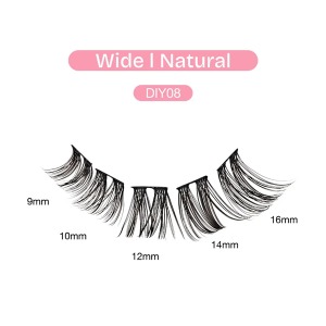 Additional picture of DIY Cluster Lashes Wide I Natural #DIY08 - 70pcs
