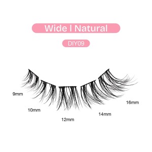 Additional picture of DIY Cluster Lashes Wide I Natural #DIY09 - 70pcs