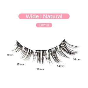 Additional picture of DIY Cluster Lashes Wide I Natural #DIY10 - 70pcs