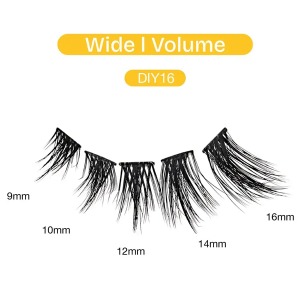 Additional picture of DIY Cluster Lashes Wide I Volume #DIY16 - 84pcs