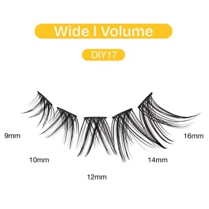 Additional picture of DIY Cluster Lashes Wide I Volume #DIY17 - 70pcs
