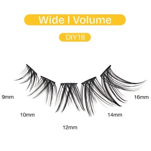Additional picture of DIY Cluster Lashes Wide I Volume #DIY18 - 70pcs