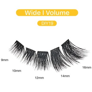 Additional picture of DIY Cluster Lashes Wide I Volume #DIY19 - 70pcs