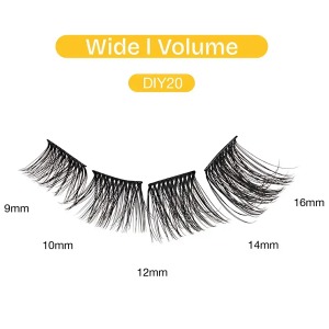 Additional picture of DIY Cluster Lashes Wide I Volume #DIY20 - 56pcs
