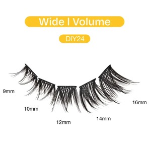 Additional picture of DIY Cluster Lashes Wide I Volume #DIY24 - 70pcs