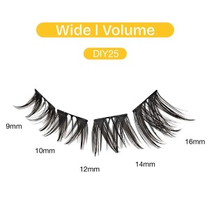 Additional picture of DIY Cluster Lashes Wide I Volume #DIY25 - 56pcs