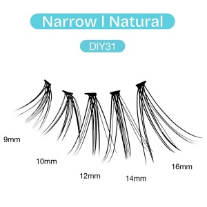Additional picture of DIY Cluster Lashes Narrow I Natural #DIY31 - 112pcs