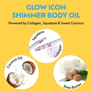 Additional picture of Kiss Glow Icon Shimmer Body Oil #PHB41 - Golden Glow