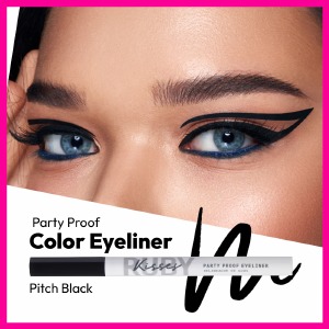 Additional picture of Ruby Kisses Party Proof Eyeliner #PTE06 - Pitch Black
