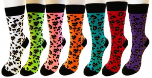 Additional picture of SGB Socks - Leopard Print - Red