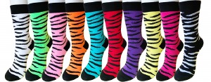 Additional picture of SGB Socks - Zebra Print - Light Pink