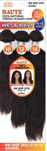 Additional picture of Haute H/H Wet & Wavy Bundle Hair Deep Curl - # Natural