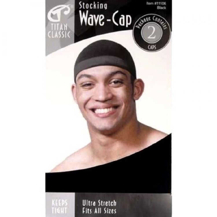 Titan Stocking Wave Cap Black #11106