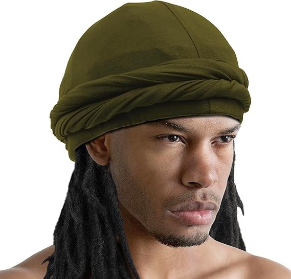 Titan Satin Lined Turban Durag #11425 - Olive