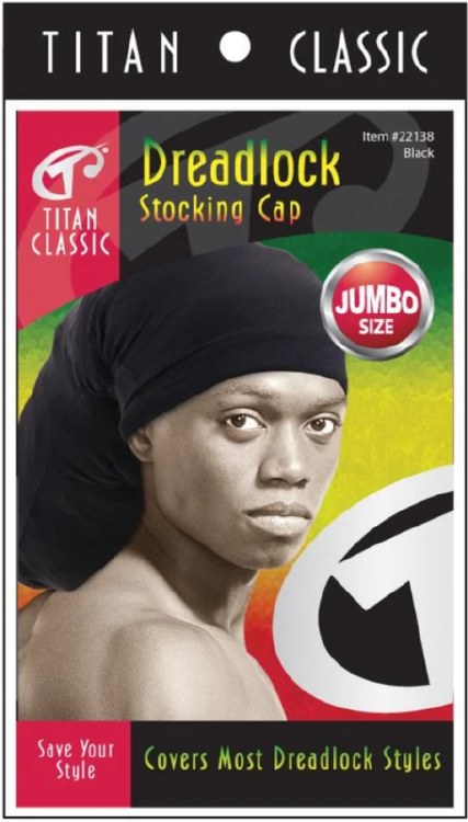 Titan Dreadlock Stocking Cap Black #22138