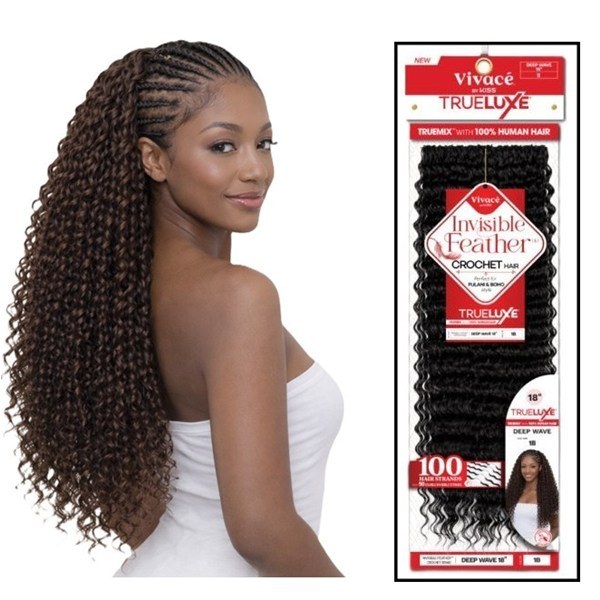 TrueLuxe Invisible Feather Crochet - Deep Wave  18 Inch - # 1