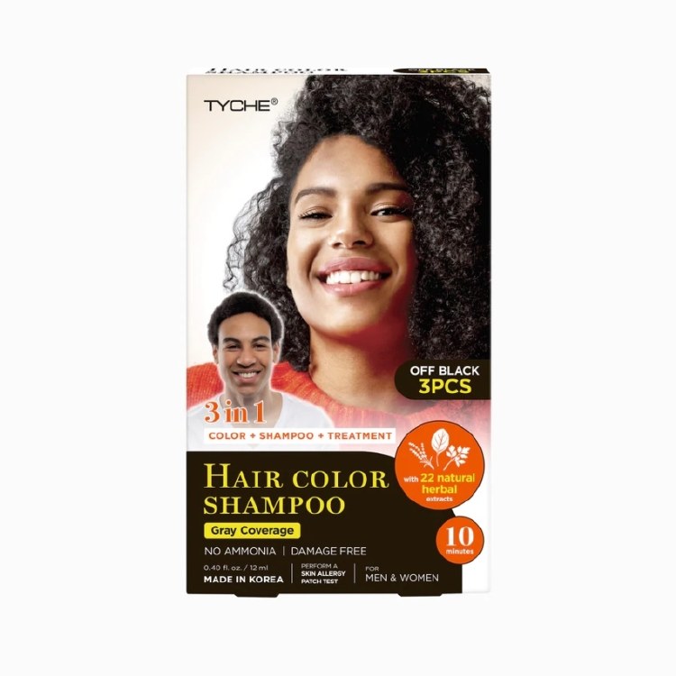 Tyche Magic Hair Color Shampoo Off Black #HLSM02