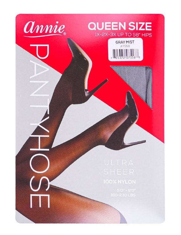 Ultra Sheer Pantyhose Queen Size - #7559 - French Gray