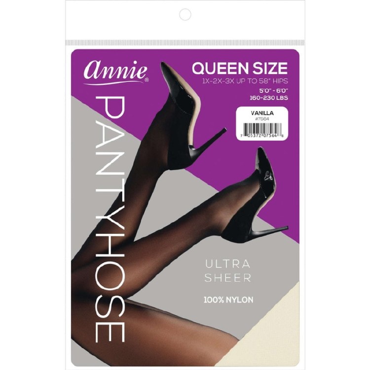 Ultra Sheer Pantyhose Queen Size - #7564 - Vanilla