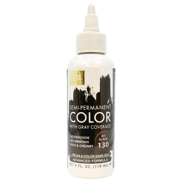 Via Natural Semi-Permanent Hair Color Jet Black #130 2oz