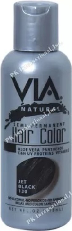Via Natural Semi-Permanent Hair Color Jet Black #130 4oz