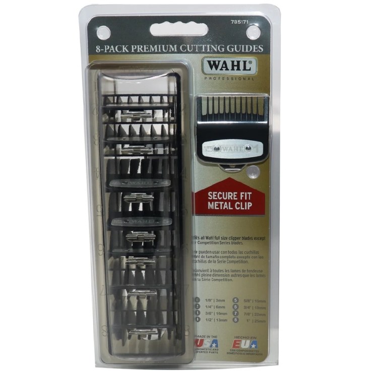 WAHL Blistered 8 Pack Clipper Cutting Guide - Metal Clip - #3171-500