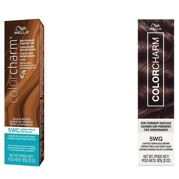 Wella Color Charm Demi-Permanent Hair Color #5WG - Lightest Warm Gold ...