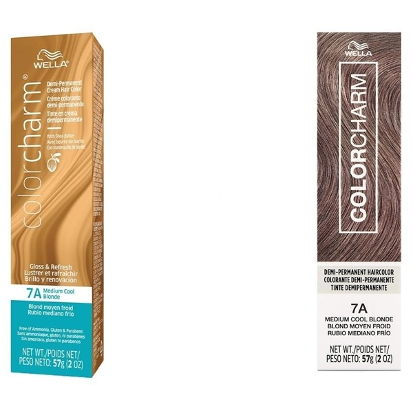 Wella Color Charm Demi-Permanent Hair Color #7A - Medium Cool Blonde