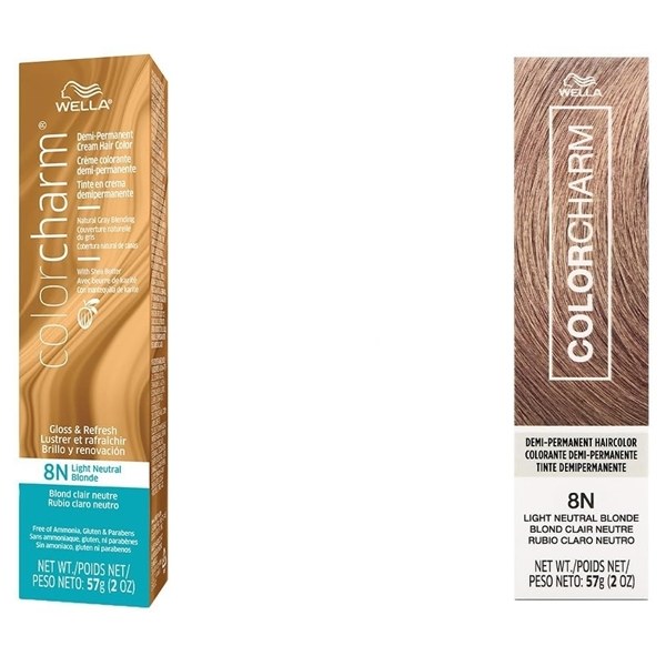 Wella Color Charm Demi-Permanent Hair Color #8N - Light Neutral Blonde