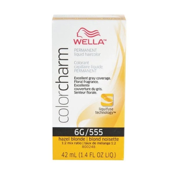 Wella Color Charm Permanent Liquid Hair Color # 6G/555 - Hazel Blonde