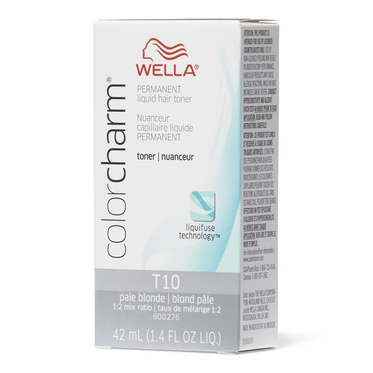 Wella Color Charm Liquid Permanent Hair Color Toner T10 - Pale Blond 1.4oz