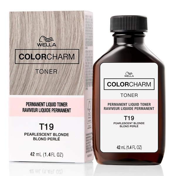 Wella Color Charm Permanent Liquid Hair Toner 1.4oz #T19 - Pearlescent Blonde