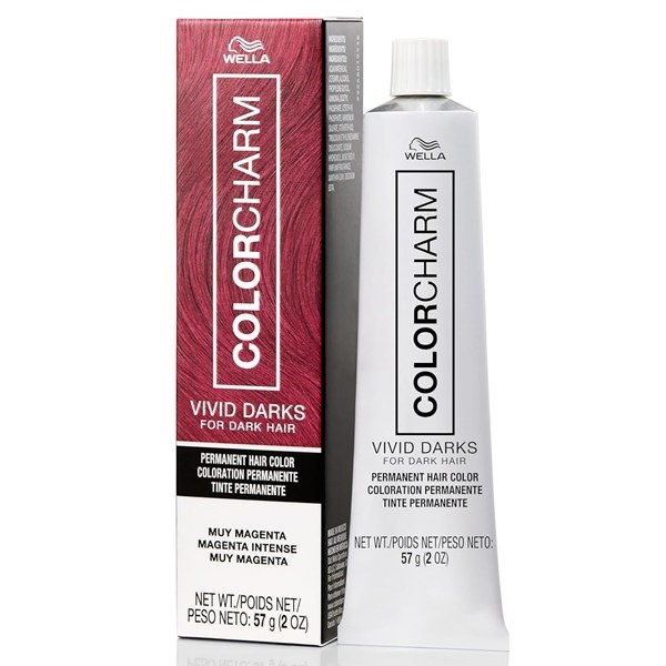 Wella Color Charm Vivid Darks Permanent Hair Color 2oz - Muy Magenta