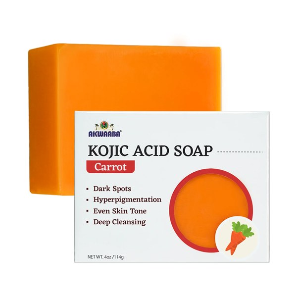 Akwaaba Kojic Acid Soap Bar - #KJ01 - 4oz - Carrot